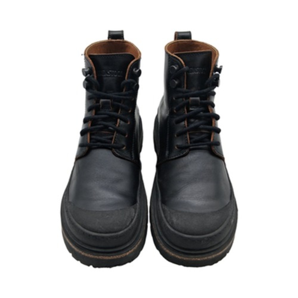 Birkenstock Boots Womens EU 39 US 9 Black Leather Combat Ankle Lug Sole Portugal - Picture 2 of 13